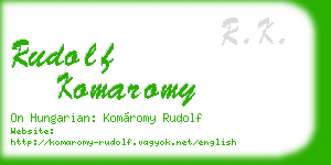 rudolf komaromy business card