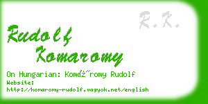rudolf komaromy business card
